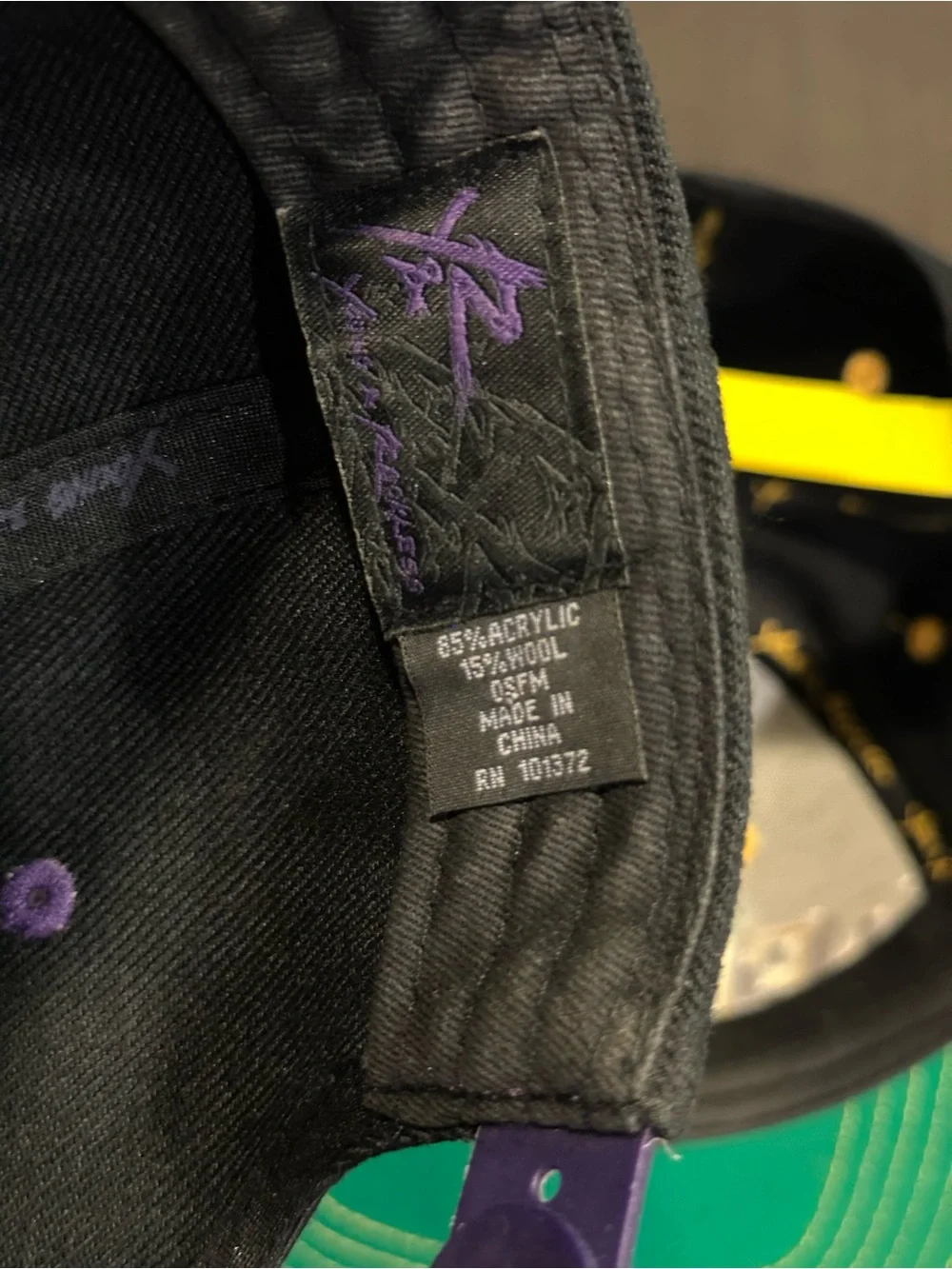 2 -Young & Reckless Block Letter Snapback Hats - Black/Yellow & Black/Purple